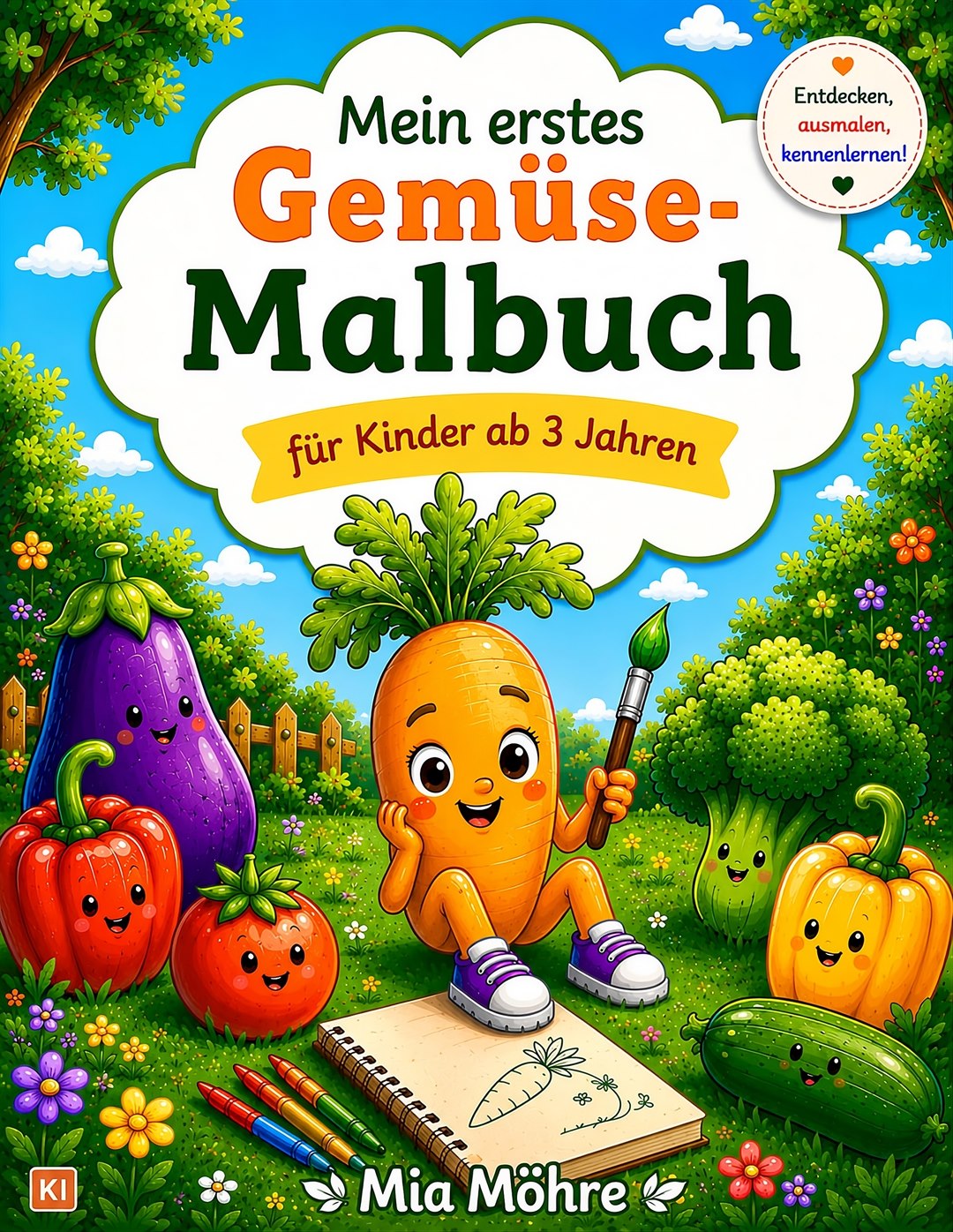 Cover: Mein erstes Gemüse-Malbuch für Kinder ab 3 Jahren