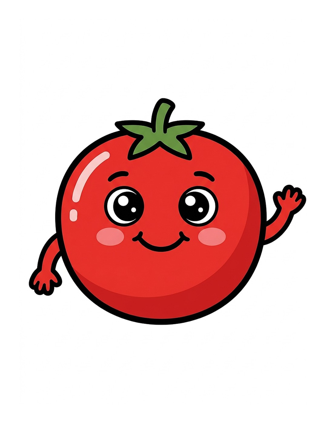 Tomate — bunte Vorlage zum Anschauen